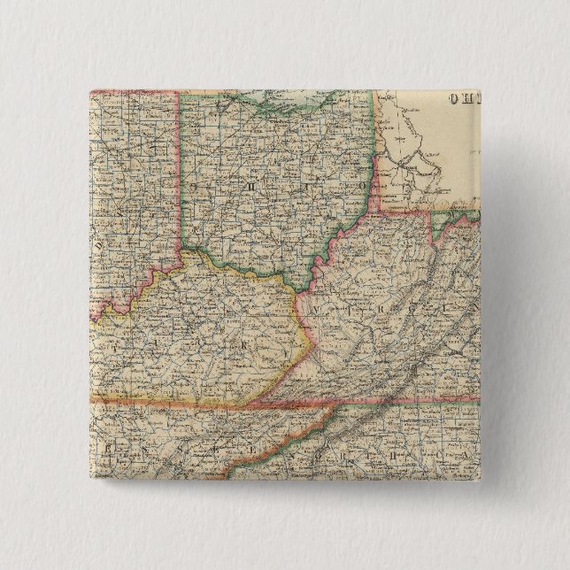 States of Delaware and Maryland 2 Inch Square Button (Front)