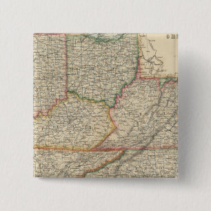 States of Delaware and Maryland 2 Inch Square Button