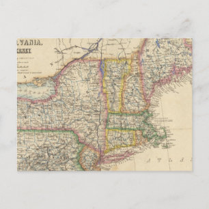 States of Maine, New Hampshire, Vermont Postcard