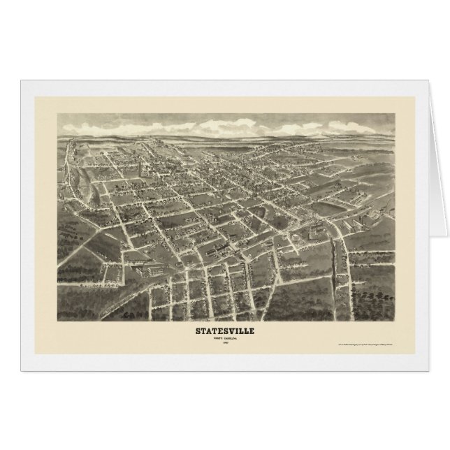 Statesville, carte panoramique d'OR - 1907 (Devant horizontal)