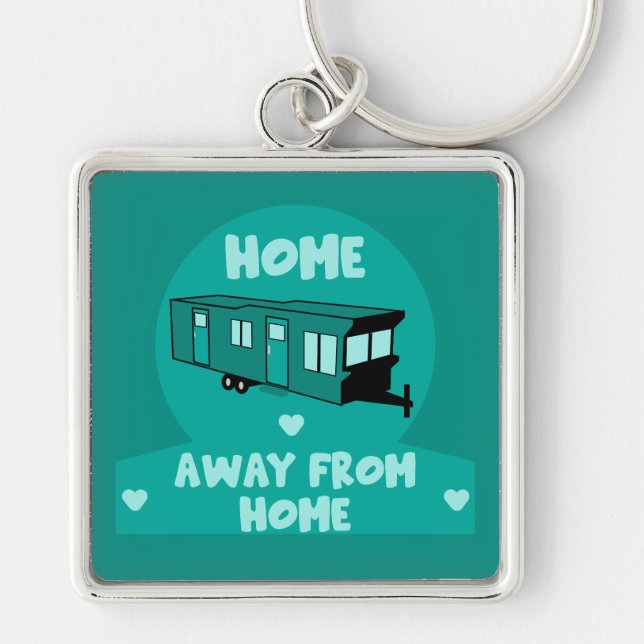 Static Caravan Home Gift Keychain (Front)
