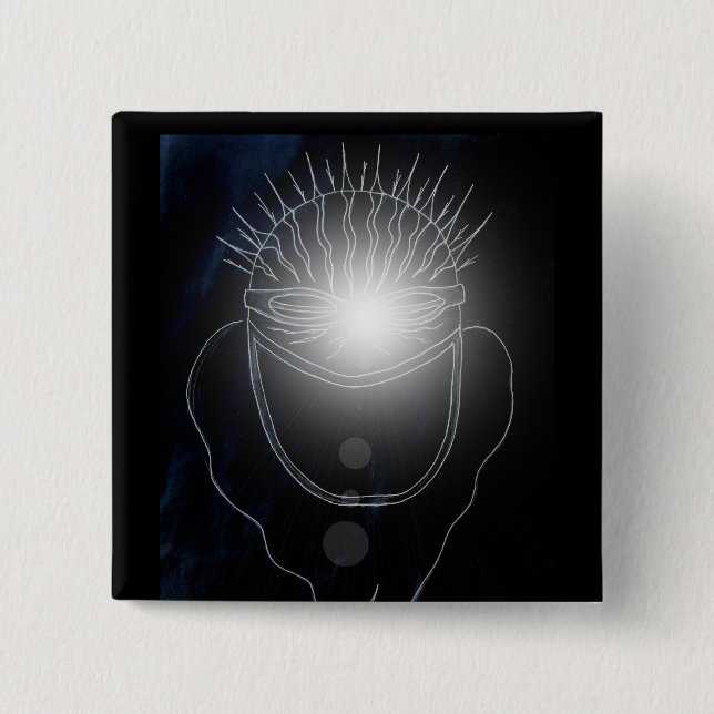 Static Electricity 2 Inch Square Button (Front)