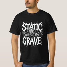Static Grave Horror Gothic Graphic T-Shirt