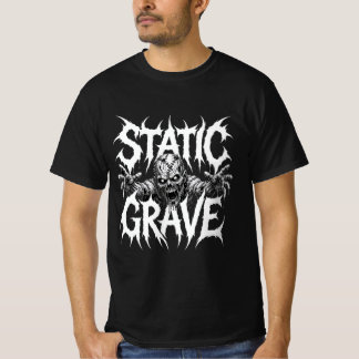 Static Grave Horror Gothic Graphic T-Shirt