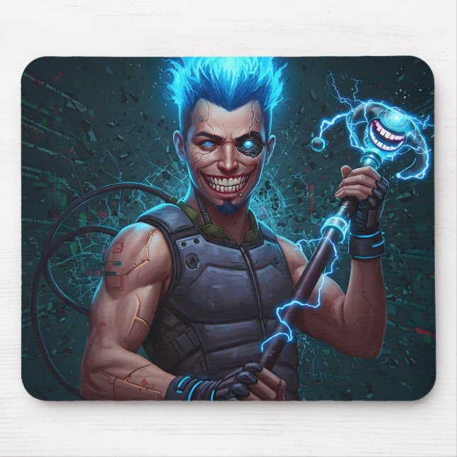 Static Jester Mouse Pad (Front)