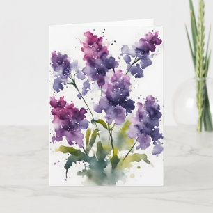 Statice - Watercolor flowers Card