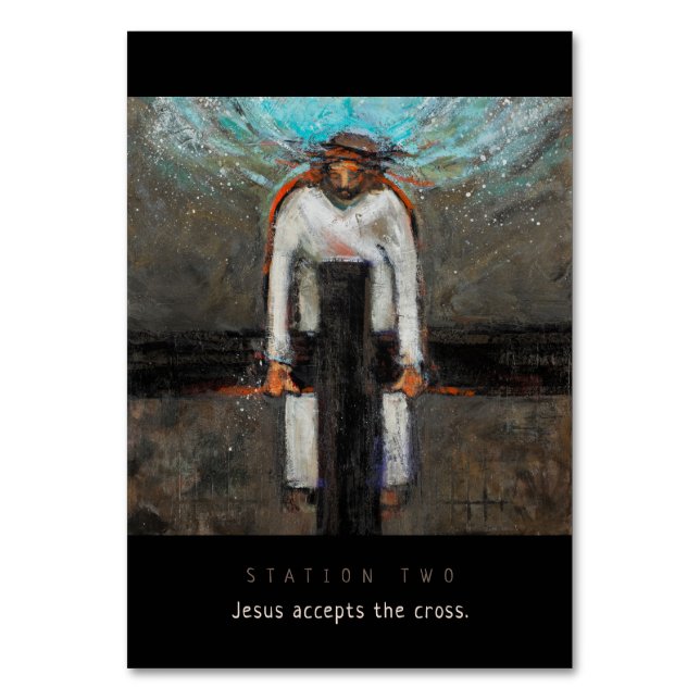Station 2, Jésus accepte la carte de prière croisé (Par défaut)