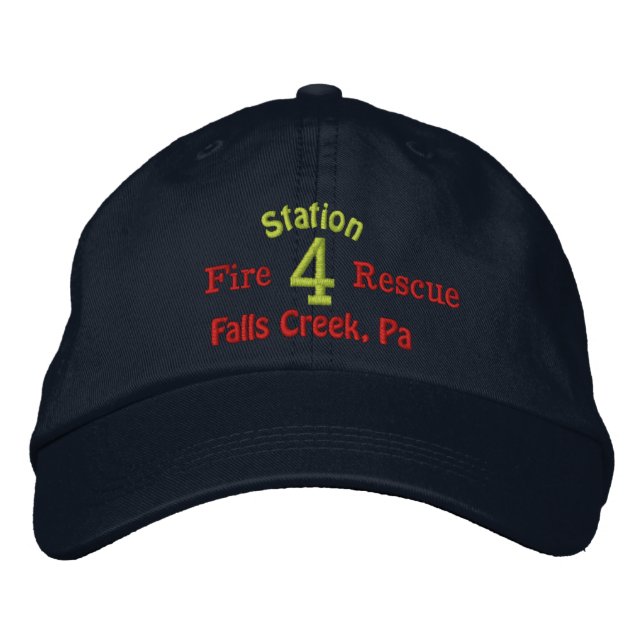 Station 4-Firefighter Hat-Embroidered Embroidered Hat (Front)
