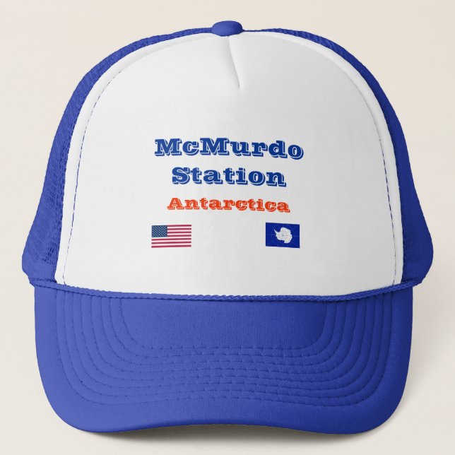 Station américaine McMurdo Casquette de baseball A (Devant)