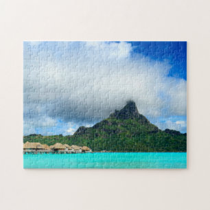 Station de vacances tropicale sur le puzzle