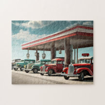 Station d'essence vintage 3 Puzzles photo Internet
