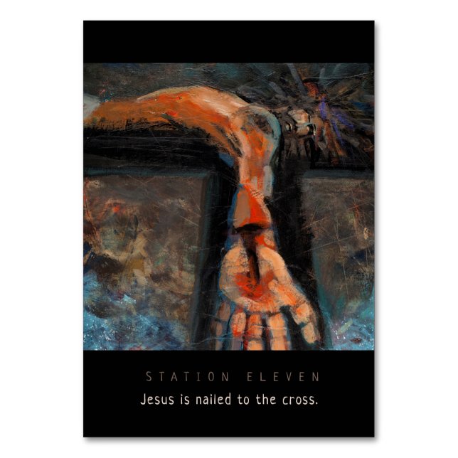Station Eleven, Jésus est cloué, Carte de prière (Par défaut)