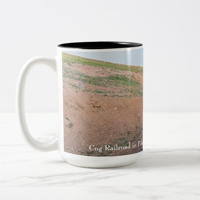 Station House Along Historic Cog Railway Two-Tone Coffee Mug (Left)