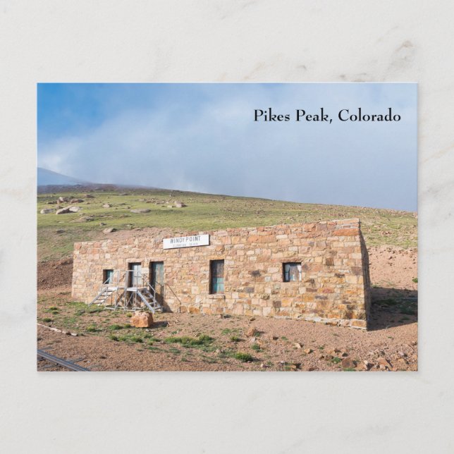 Station House at Pikes Peak Postcard (Front)