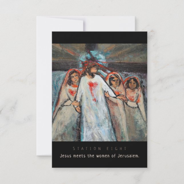 Station Huit, Jésus rencontre les femmes, Carte de (Devant)