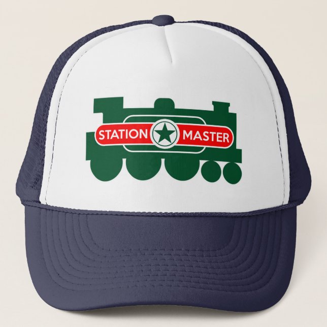 Station Master's Railway Train Trucker Hat (Front)
