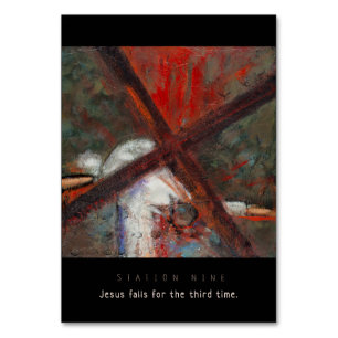 Station Nine, Jesus fall #3, Prayer Card