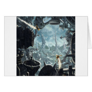 Station spatiale abstraite de ville