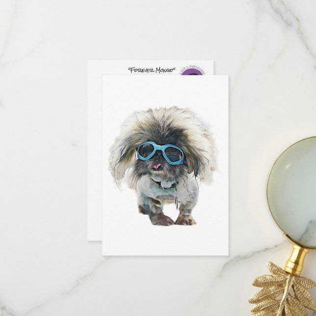 Stationary note card "Forever Mongo" (Front/Back In Situ)