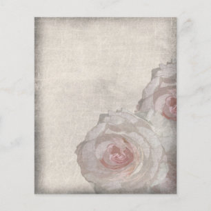 Stationary Rose Cream Pink Elegant Delicate Paper 