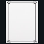 Stationary Simple black border Letterhead<br><div class="desc">Stationary simple black border</div>