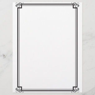 Stationary Simple black border Letterhead