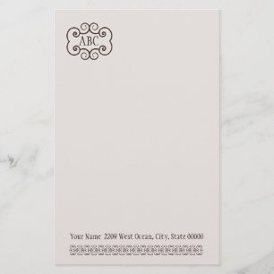 Stationery Basic P/ Champagne Colour Monogram