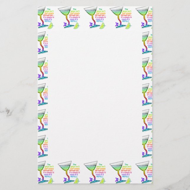 STATIONERY - GLASS HALF FULL (Front)