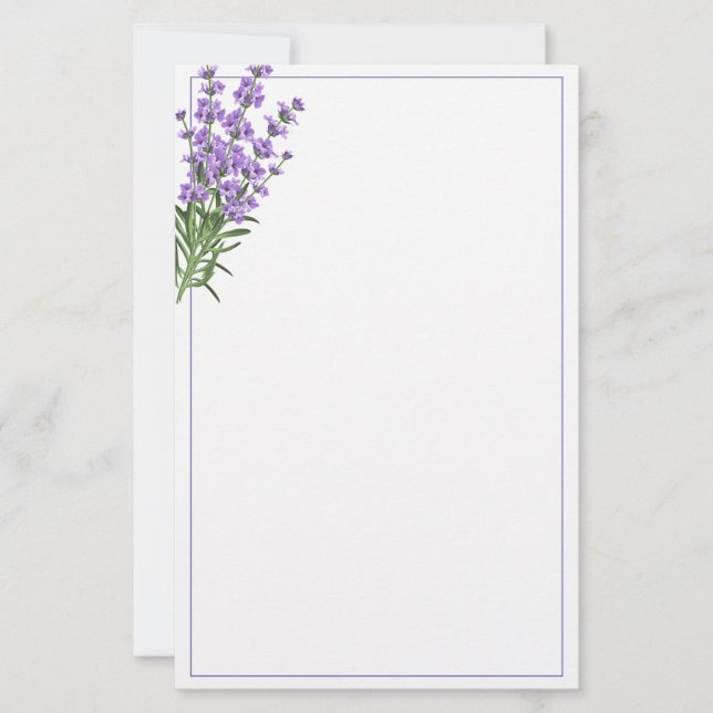 Stationery-Lavender Stationery (Front)