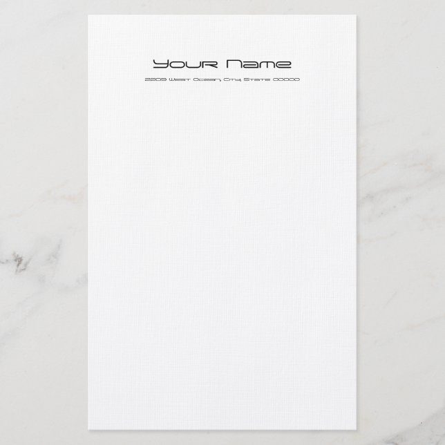 Stationery Linen Paper/ White Colour (Front)