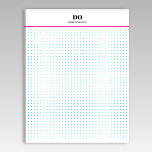Stationery Monogram Initials Dot Grid Notepad