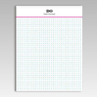 Stationery Monogram Initials Dot Grid Notepad