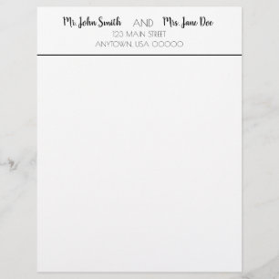Stationery - Mr and Mrs Different With Last Names