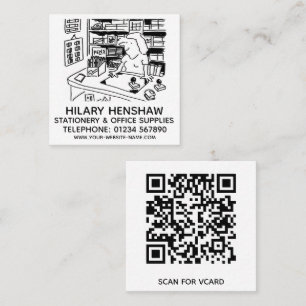 Stationery & Office Supplies Square Business Card
