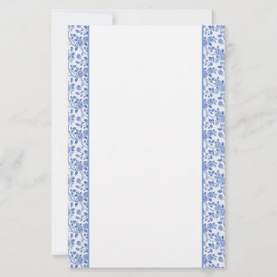 Stationery Paper-Blue Roses