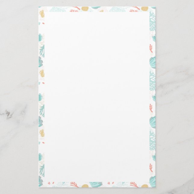 Stationery Paper - Coral (Front)