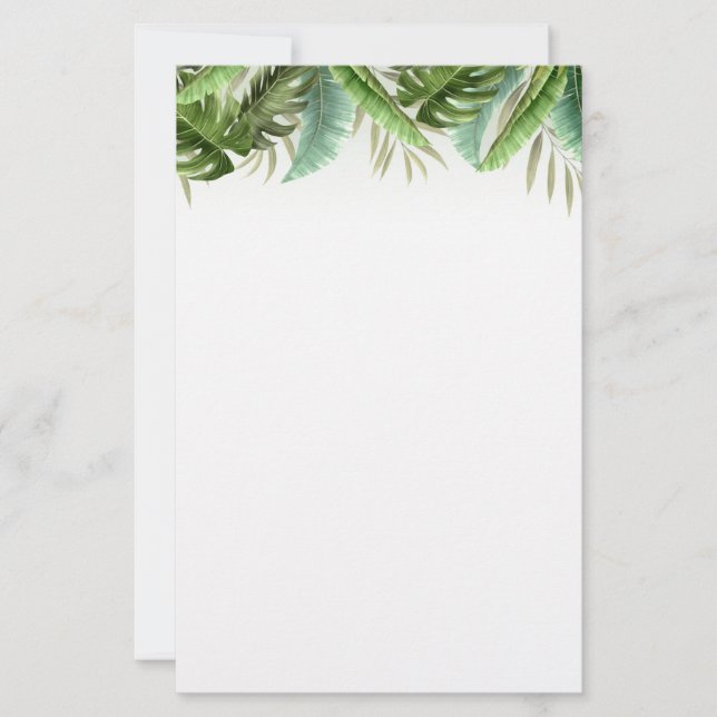 Stationery Paper-Tropical Palms (Front)