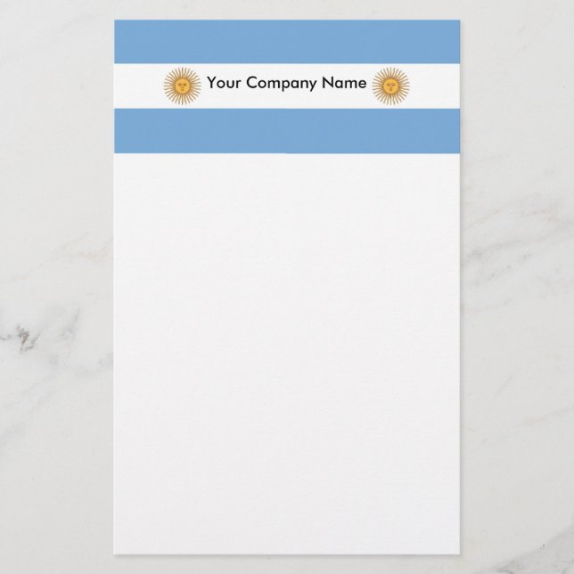 Stationery with Flag of Argentina (Front)