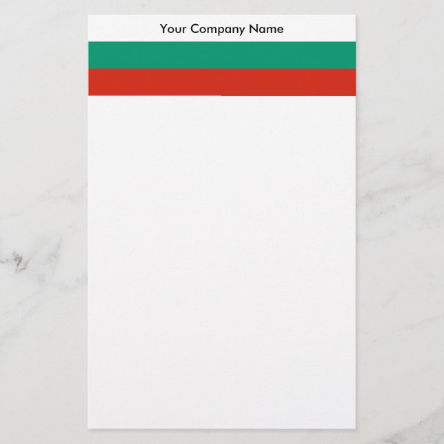Stationery with Flag of Bulgaria (Front)