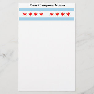 Stationery with Flag of Chicago, Illinois