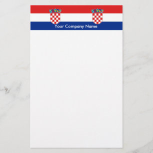 Stationery with Flag of Croatia