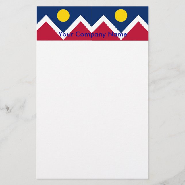 Stationery with Flag of Denver, Colorado (Front)