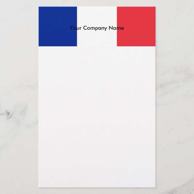 Stationery with Flag of France (Front)