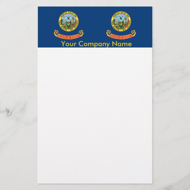 Stationery with Flag of Idaho (Front)