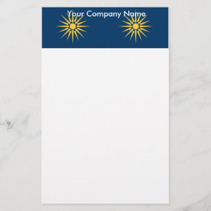 Stationery with Flag of Macedonia, Greece