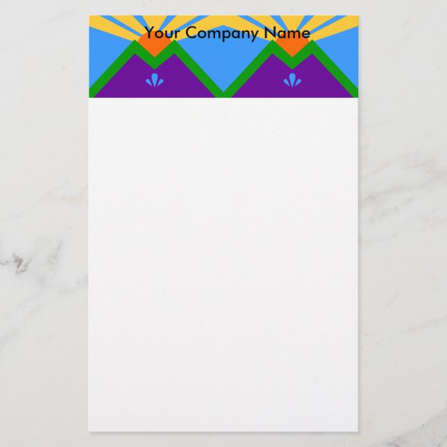 Stationery with Flag of Manitou Springs (Front)