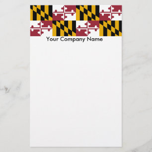 Stationery with Flag of Maryland