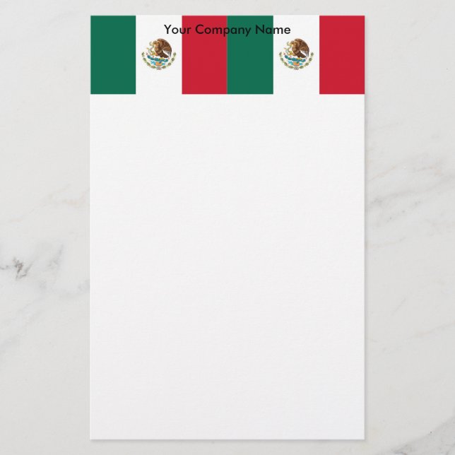 Stationery with Flag of Mexico (Front)