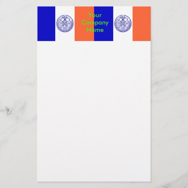 Stationery with Flag of New York (Front)