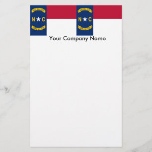 Stationery with Flag of North Carolina